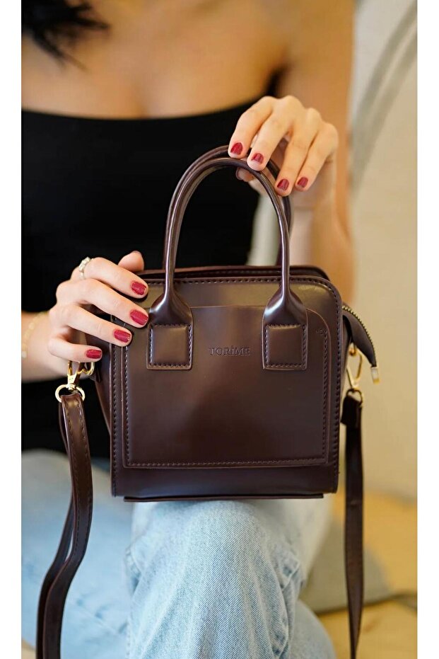 Long Strap Vegan Leather Mini Shoulder & Arm Bag