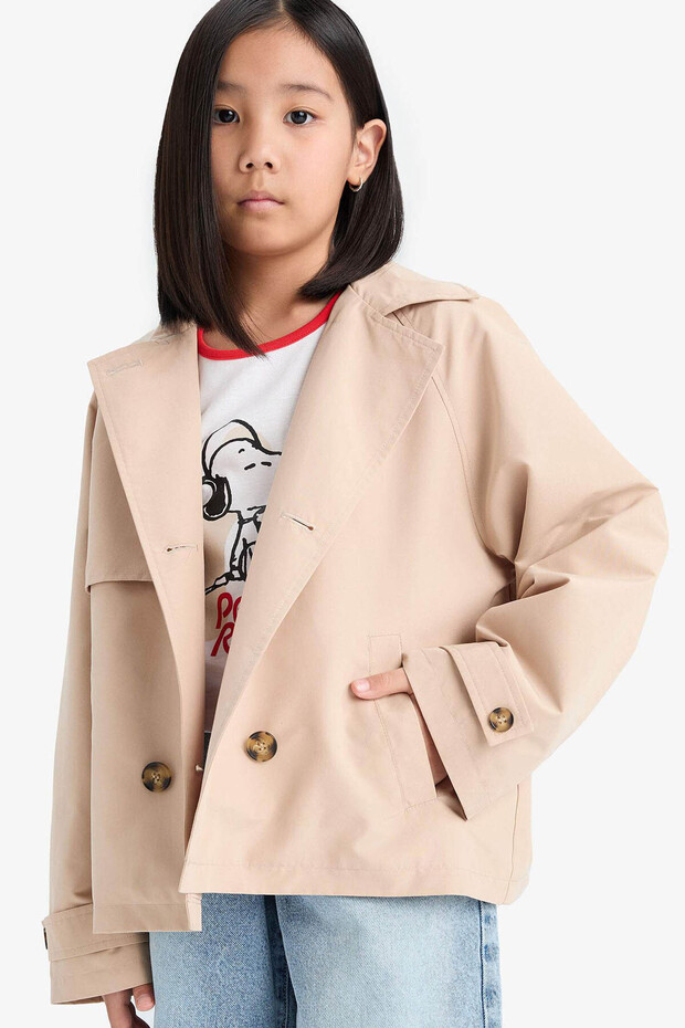 Bej Kız Çocuk Trençkot D6938A8/BG387 - 1