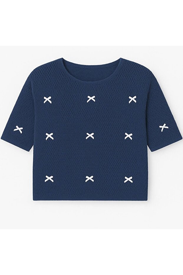 Fiyonklu Ajurlu Oversize KAZAK - 3