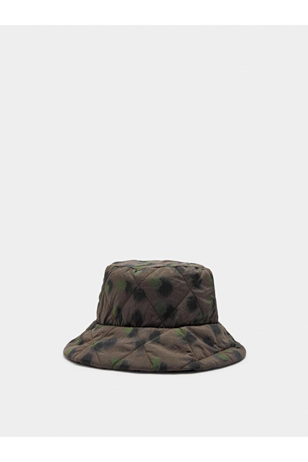 Teknik Kumaş Dolgulu Bucket Şapka - 1