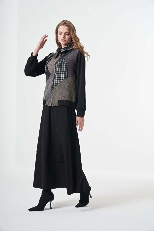 Patcwork Ceket Takım - 1