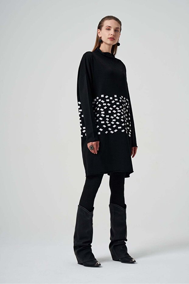 Desenli Triko Tunik - 2