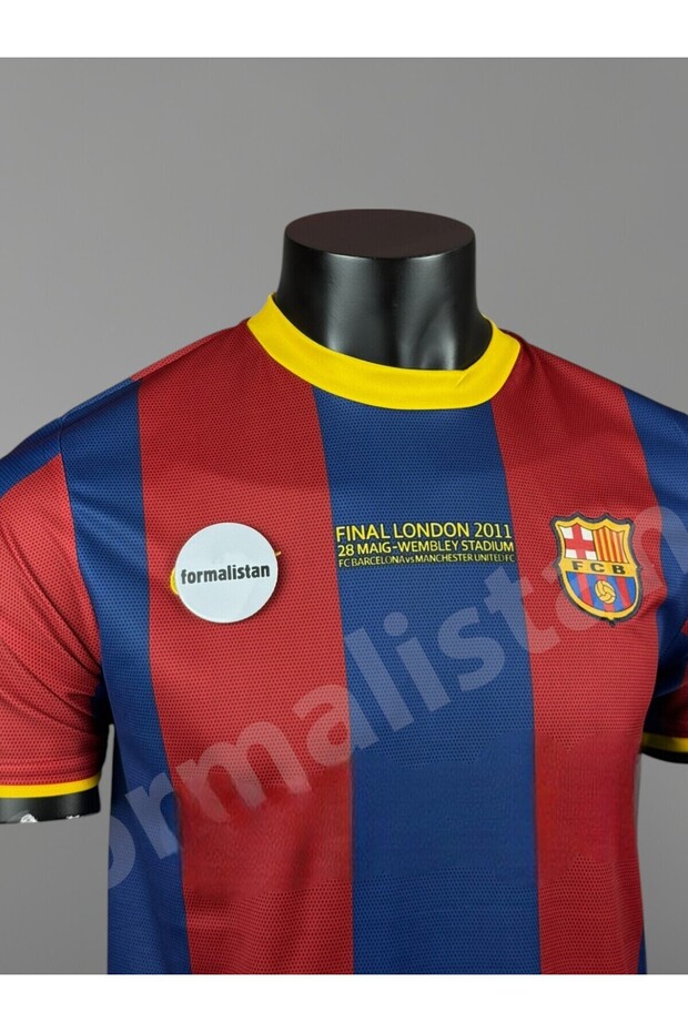B.a.r.ce.l.o.n.a Messi 2011 Yetişkin Futbol Forması-cubuklu - 2