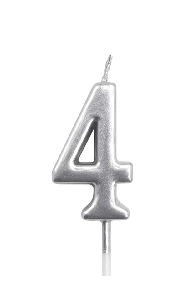 Four Number Candle - Silver