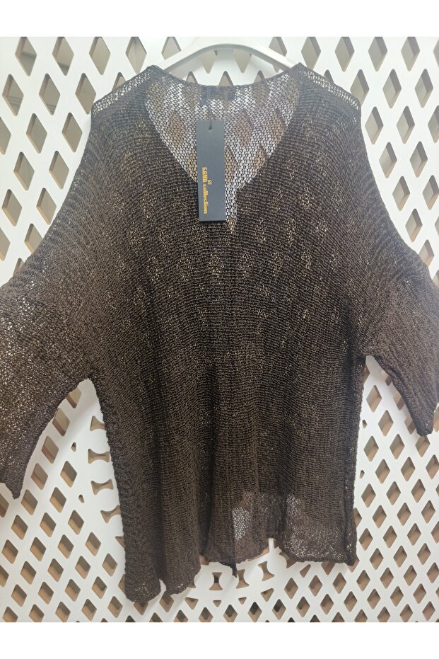 Otantik Delikli Örme Bluz - 4