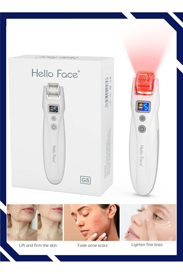 Professional Micro Needle Bio Roller Kit, EMS Microneedle Roller Derma Stamp with 2 LED Lights for W