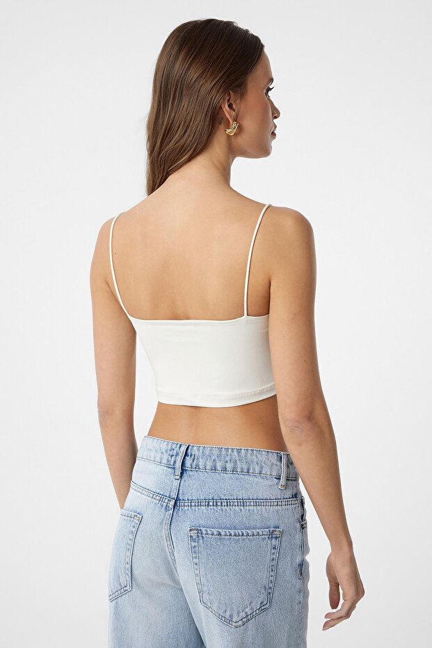 Ekru Basic Kadın Askılı Top - 4