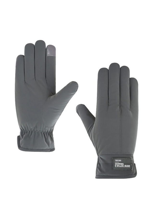 Unisex Ski Gloves, E67, Polyester, Gray - 1