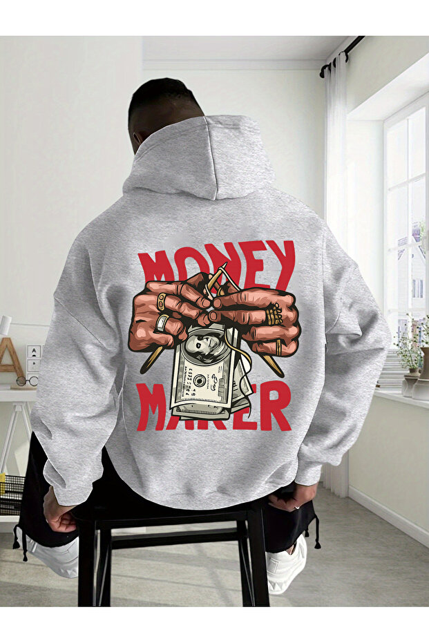 سويت شيرت كبير الحجم بتصميم مطبوع للجنسين من Money Maker