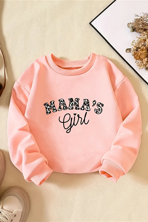 سويت شيرت بياقة دائرية مطبوعة بـ 3 خيوط من Mama's Girl 24521