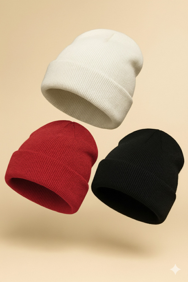 Unisex Basic Triko Bere 3'lü Paket - 1