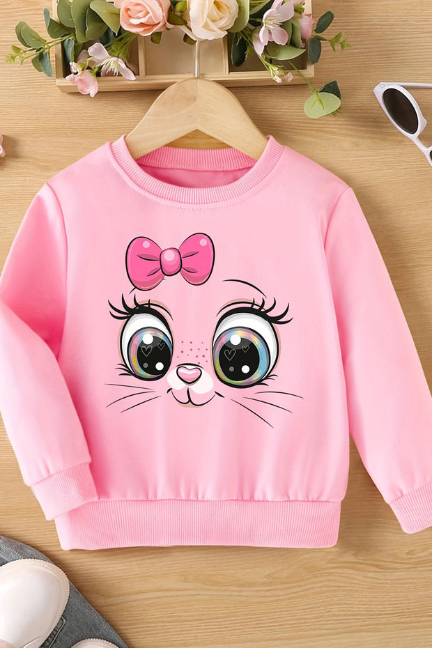 Cute Character Printed 3 Thread Premium Crew Neck Sweatshirt 24519