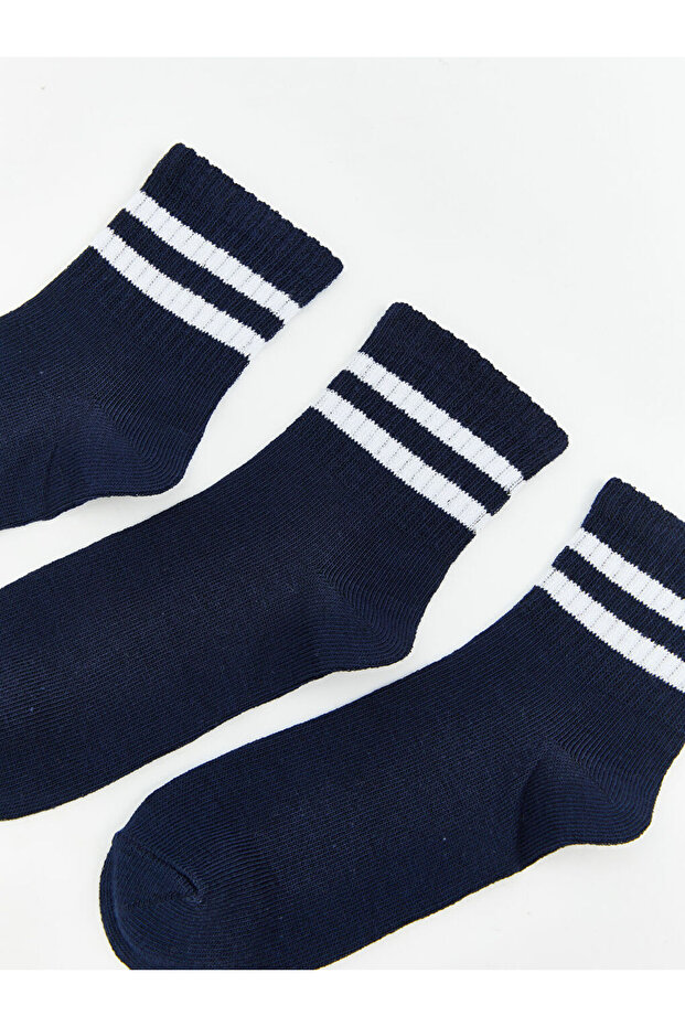 Create Your Style with Uzg Store |   Striped Boys' Socks 3-Piece - 2