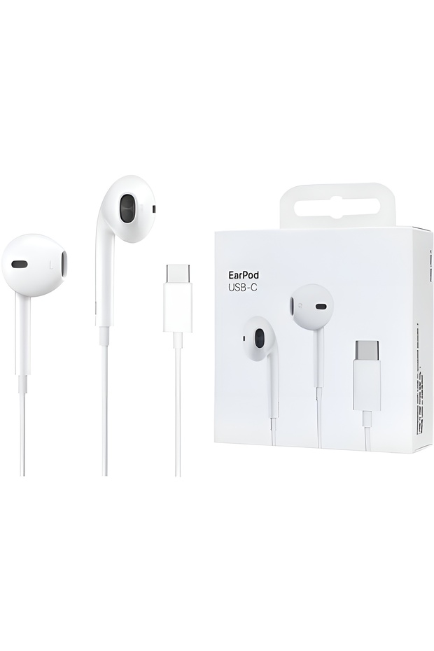 سماعة رأس سلكية تايب سي متوافقة مع آيفون باللون الأبيض - 1