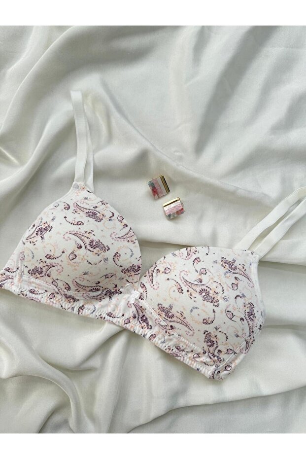 Cotton Combed Cotton Wire-Free Unpadded Gatherer Bra
