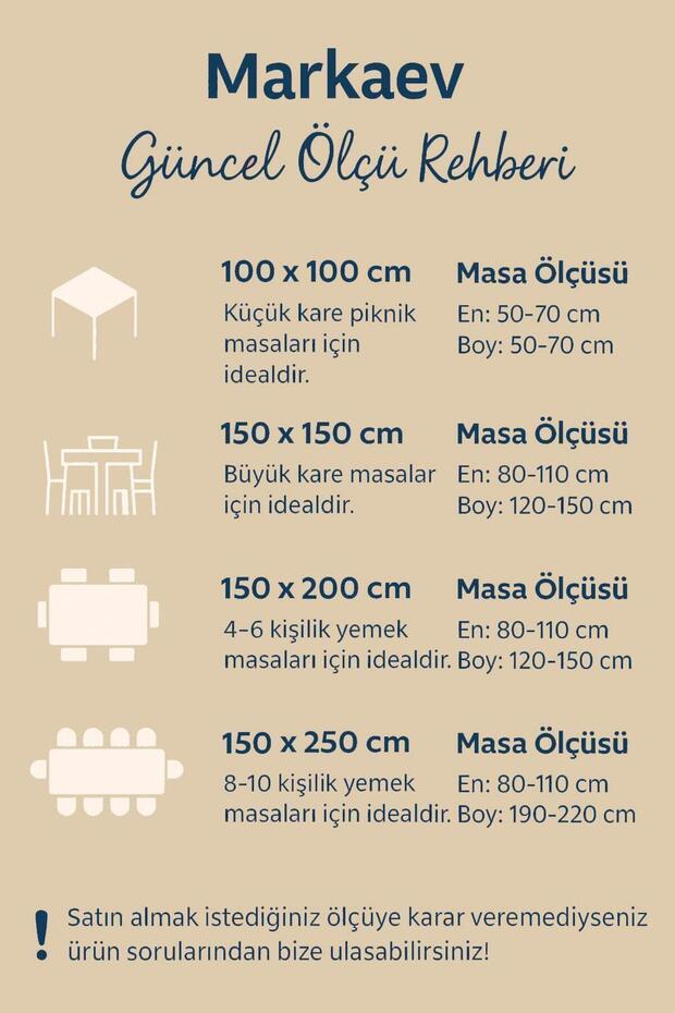 Yeni Yıl Sofrası Pamuk Masa Örtüsü MSAORT0020 - 3