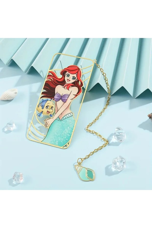 1 Piece Mermaid Ariel Metal Bookmark Teacher Student Writer Friend Gift