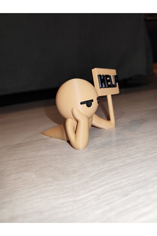 HELP Yazılı Sevimli Kapı Tutucu Figür - 3