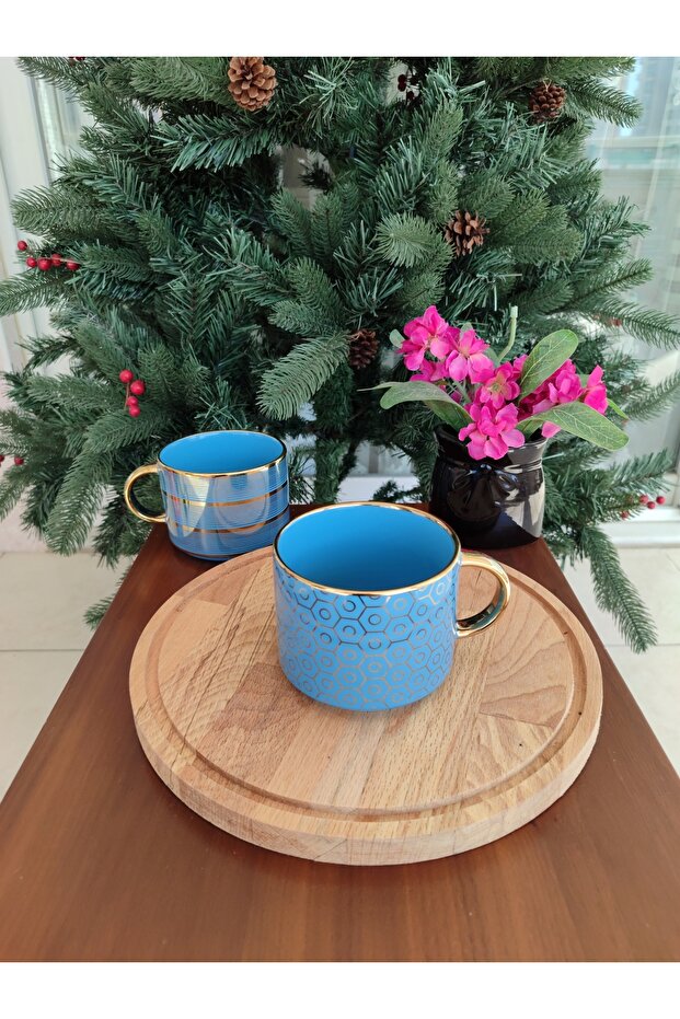 Palis 2'li Kupa Seti - Mavi - 450 ml - 6