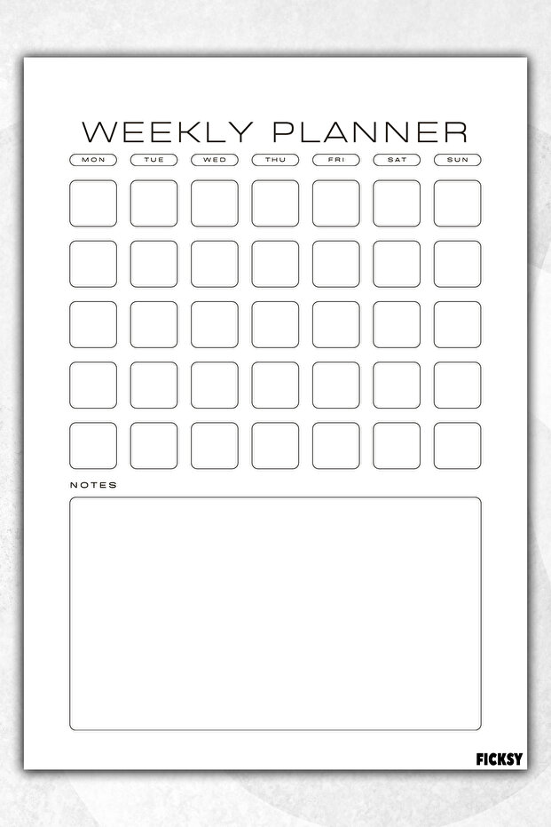 مخطط أسبوعي - مقاس A4 - 30 ورقة - مخطط أسبوعي - 1