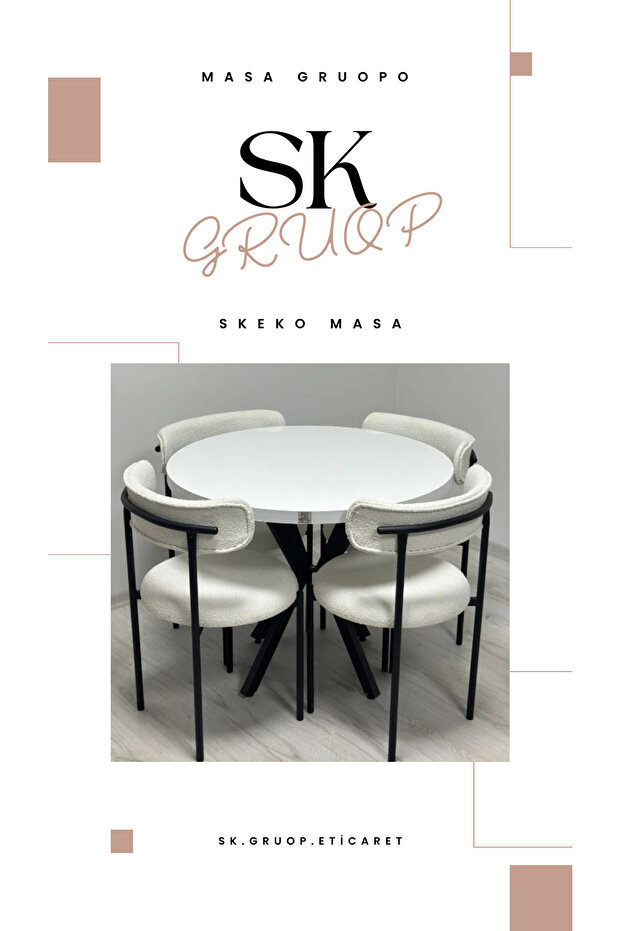 Elısa 4kişilik Mutfak Masası Takımı Teddy01 - 2