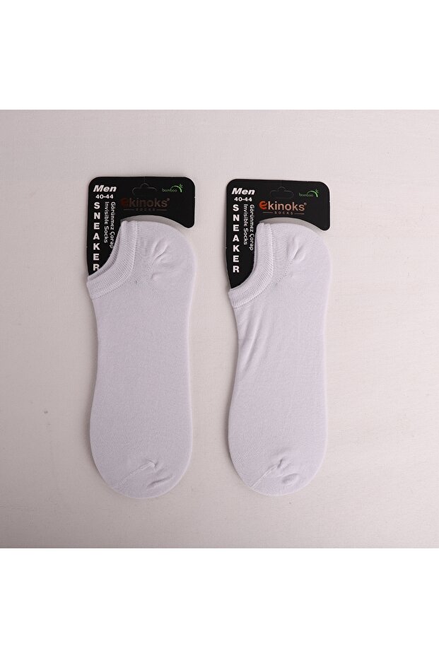 2-Piece Stitch-Free Washed Bamboo Men's Socks Sneaker Socks