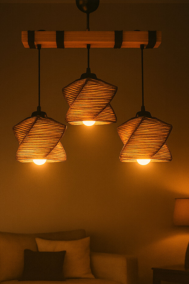 Stico Handmade 3'lü Sarkıt Avize - 2