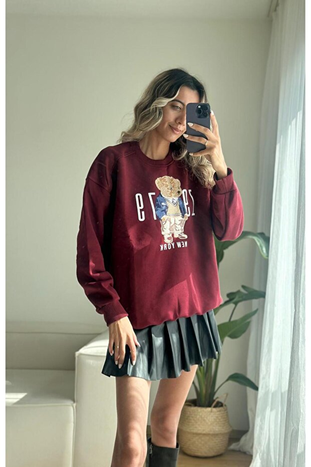 Teddy Bear Şardonlu Sweatshirt - 5