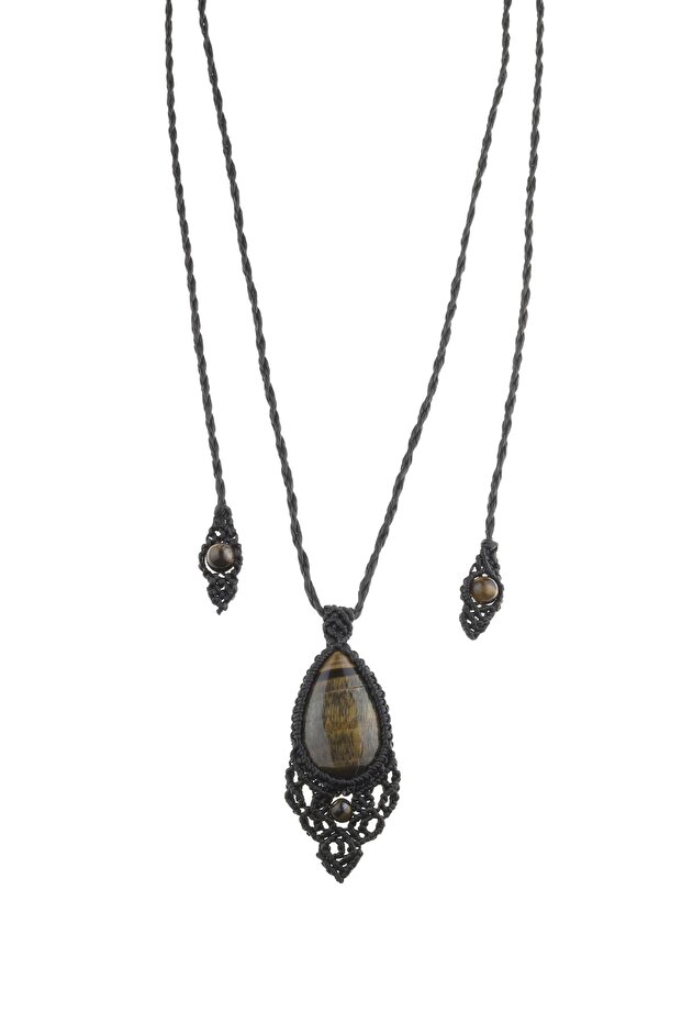 Kaplangözü Taşı Örme Kolye - 200001 - 2