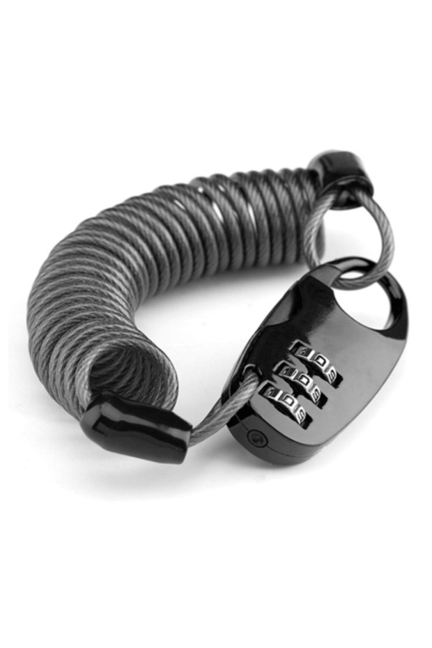 قفل كابل ملفوف لخوذة الدراجات - 1