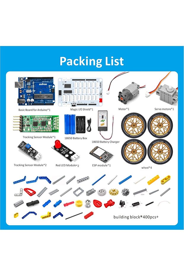 Model-T Robot Araba Seti | Building Arduino STEM Eğitim Kiti | Uygulamalı Programlama - 6