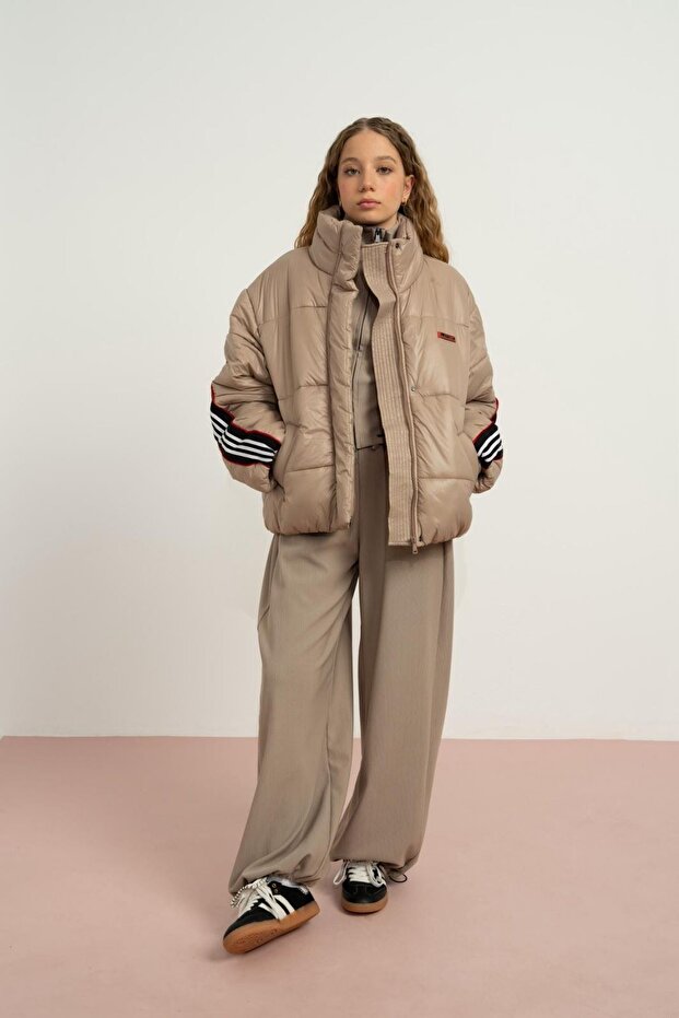 9-15 Years Old Northlight Premium Girls' Padded Coat-Latte