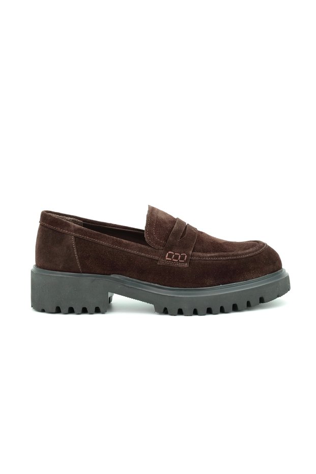 Genuine Suede Leather Loafer Women's Shoes Eva Sole - L264192