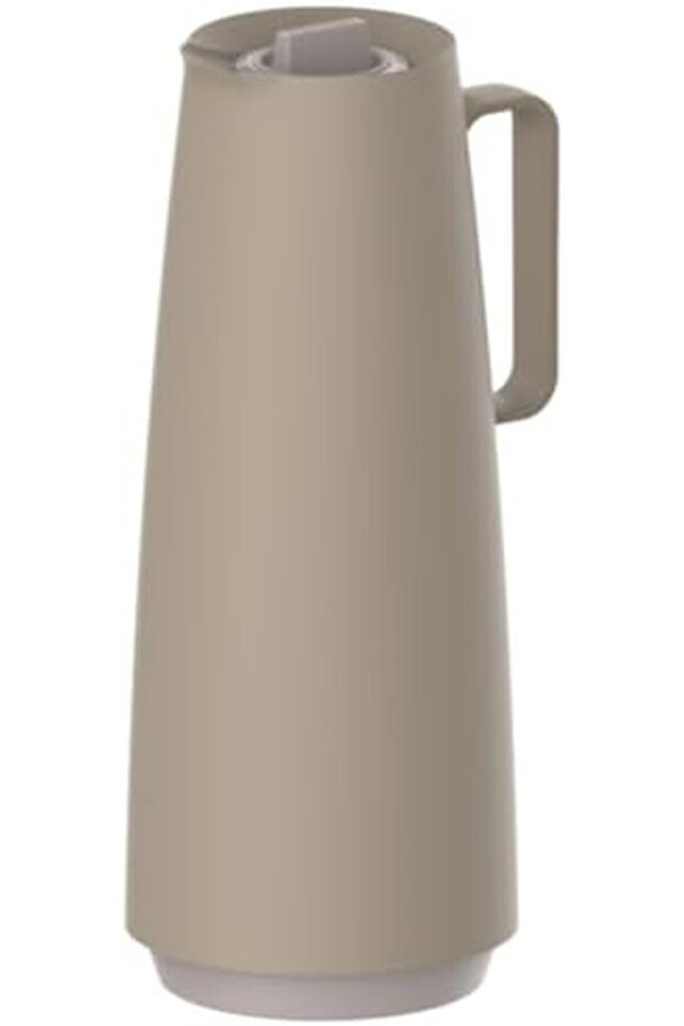 Exata Beige Plastic Thermal Flask with 1 Liter Glass Liner