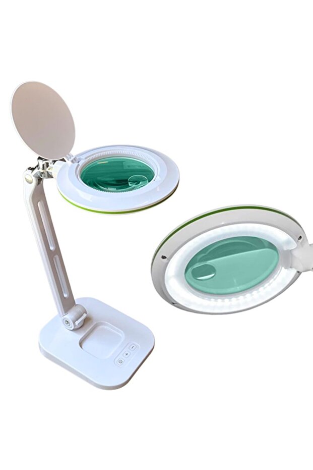 عدسة مكبرة لسطح المكتب من فليكسي قابلة للتعديل مع إضاءة LED متدرجة - 1