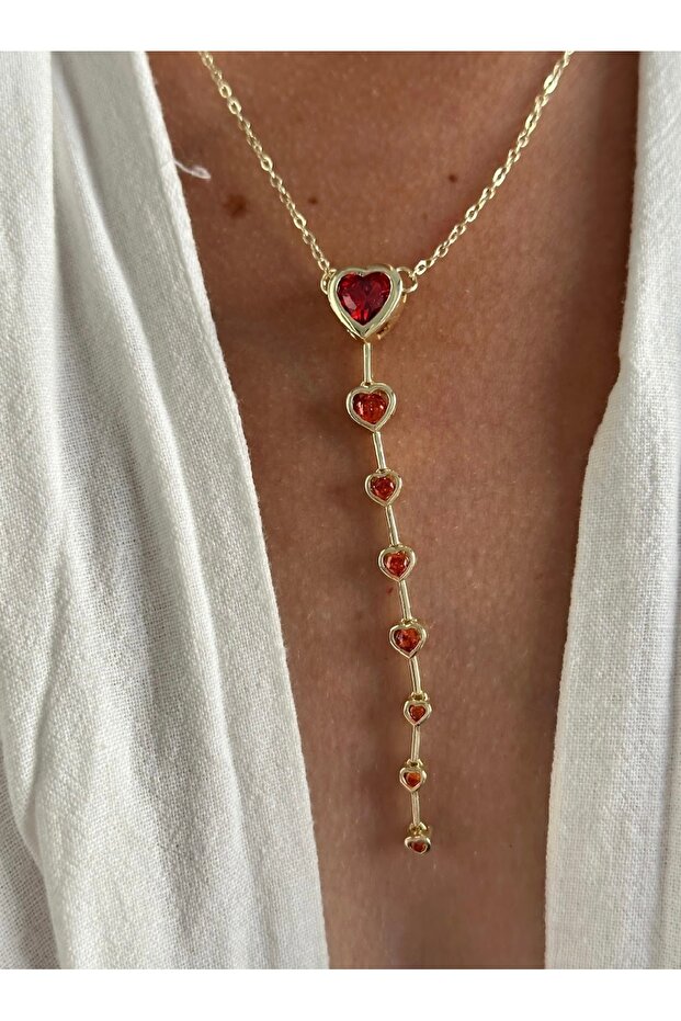 Red Heart Y Necklace | Vip Steel Necklace