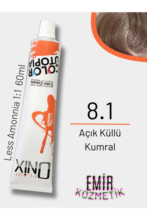 Düşük Amonyaklı Saç Boyası 60ml Açık Küllü Kumral 8.1 - 1