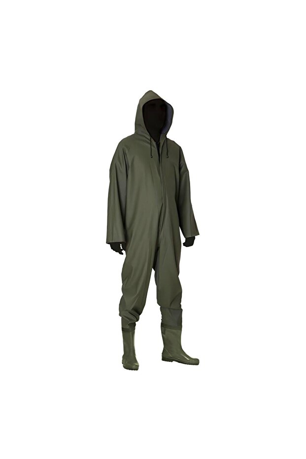 Kapşonlu Çizmeli Boy Tulum - 1