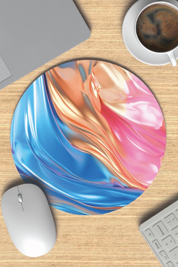 Patterned Melty No:1 Printed Round Gaming Mousepad