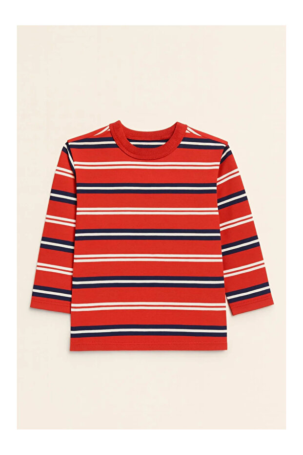 Orange Striped Unisex Children's Bodysuit