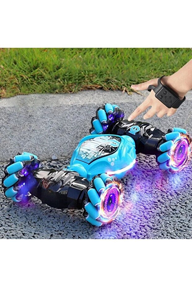 Magicway Bilekten Kontrol El Sensörlü Uzaktan Kumanda Sarjlı Işıklı Sesli 4x4 Drift Atan Akrobat Stunt Araba