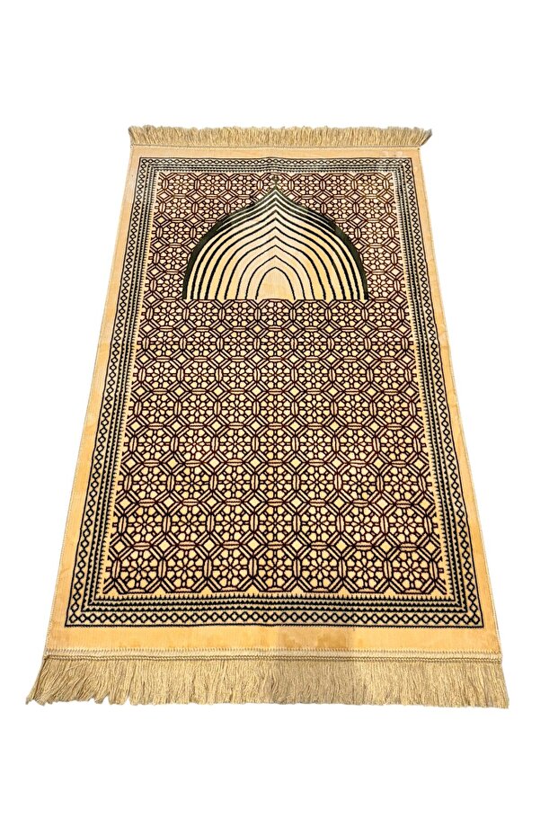 سجادة صلاة منسوجة سميكة بنقشة محراب