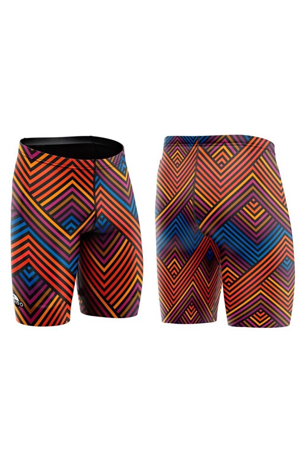 Boy's Swimming Trunks Fluo-Triangle Red
