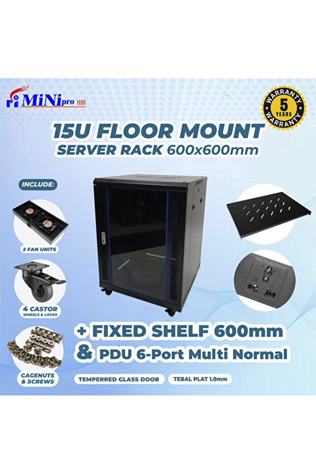 خزانة رفوف مثبتة على الحائط مقاس 15 وحدة - 3