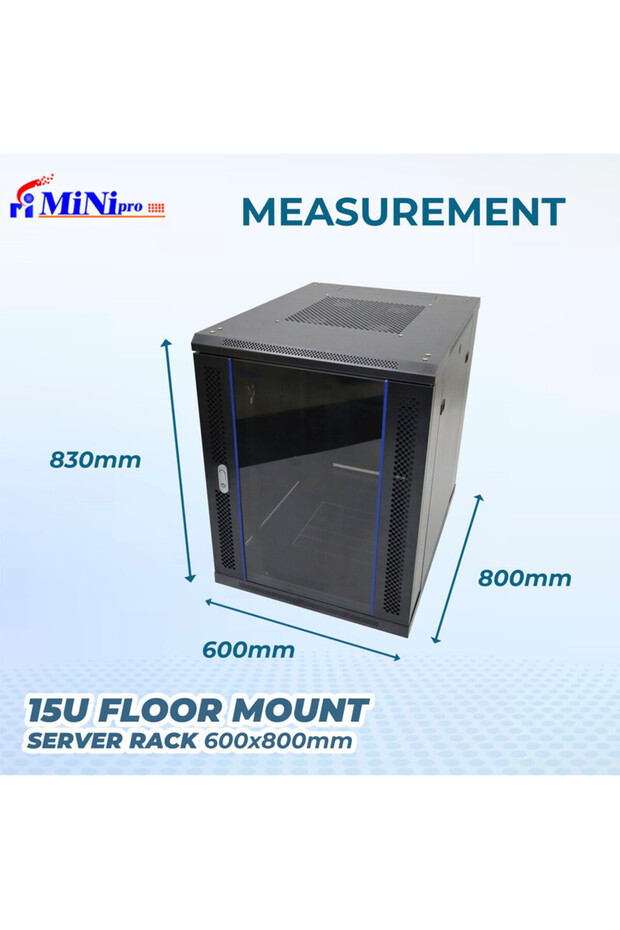 خزانة رفوف مثبتة على الحائط مقاس 18U - 5
