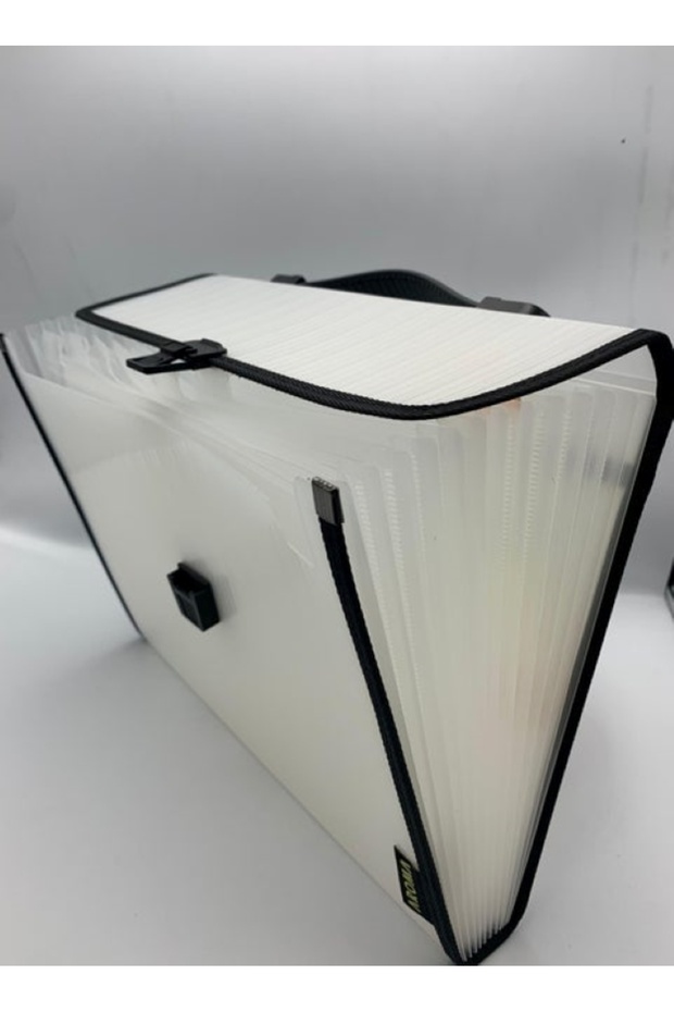 Expandable File Folder for Office and School - Expandable A4 Document with Handle - white - 1