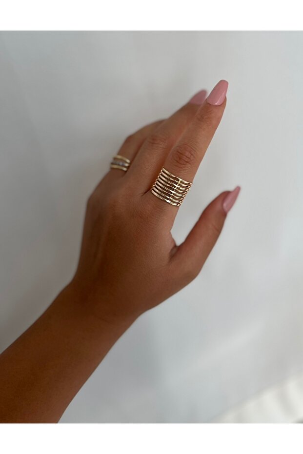Steel Gold Horizon Ring