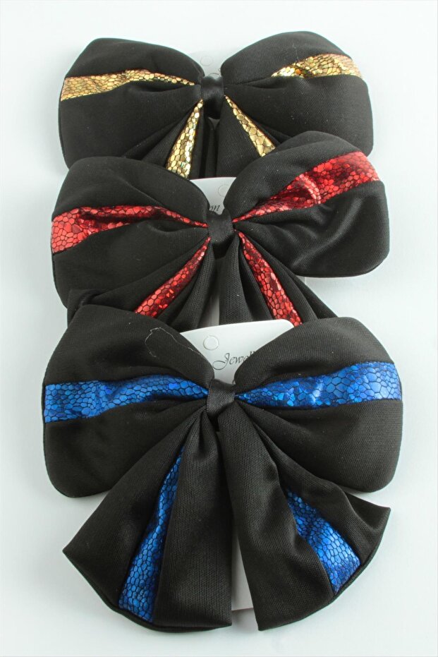 مشبك أوتوماتيكي بيضاوي الشكل بنمط مزخرف 13 سم - 1