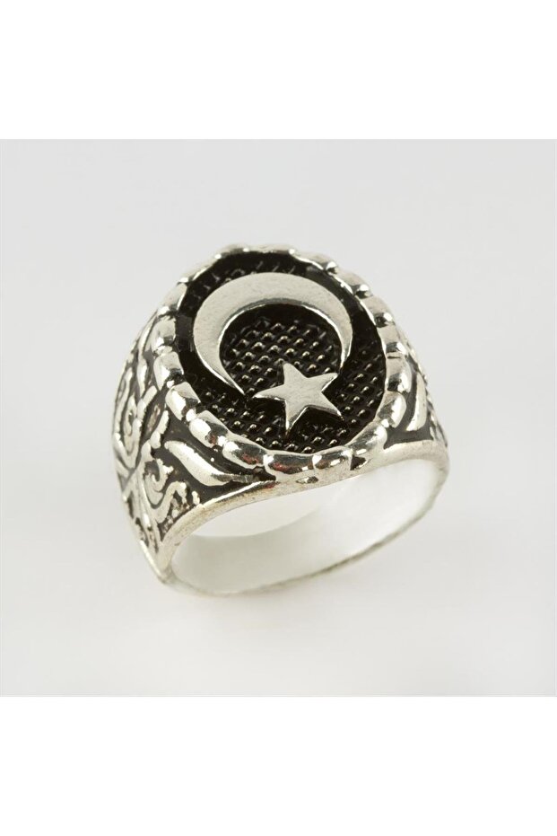 Moon Star Figured Metal Men's Ring