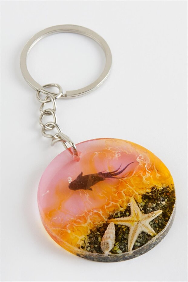 Fish Sunset Epoxy Keychain - 2